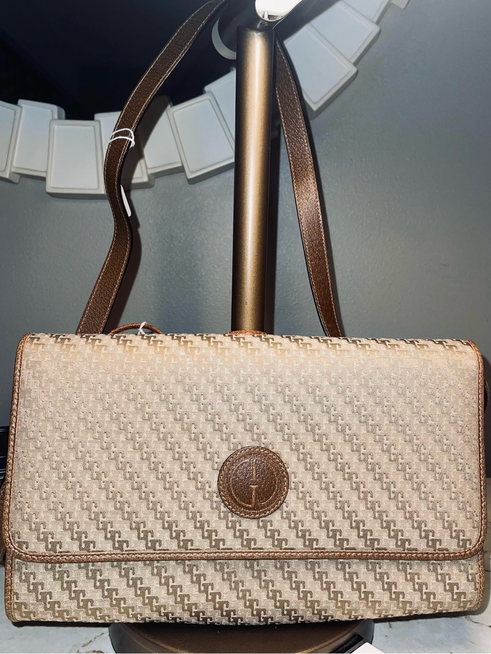 RARE 1970s 1980s Vintage Gucci 3-in-1 Micro GG Crossbody Shoulder Bag Clutch